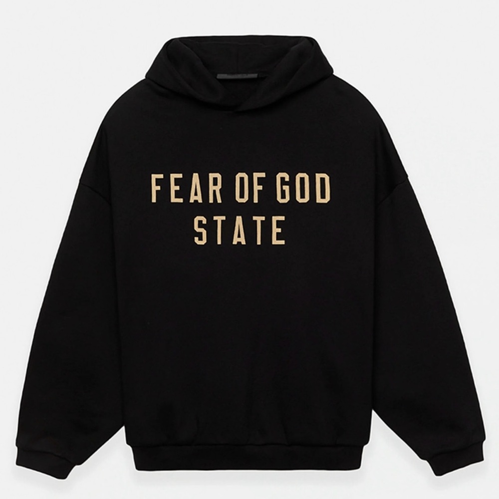 Fear of God Essentials Black Fleece Hoodie M